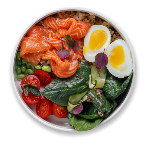 Боул с лососем