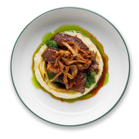 Говяжьи щёчки с картофельным пюре