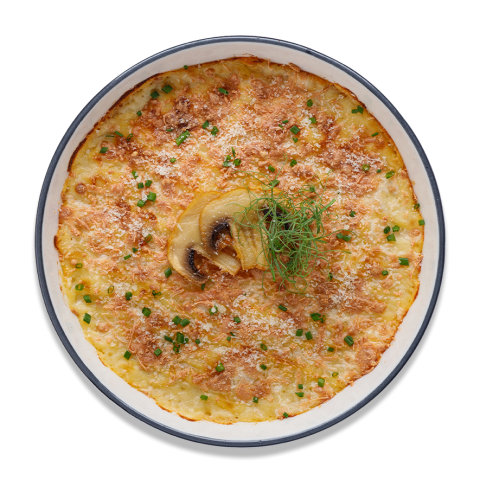 Картофельная запеканка с курицей и грибами