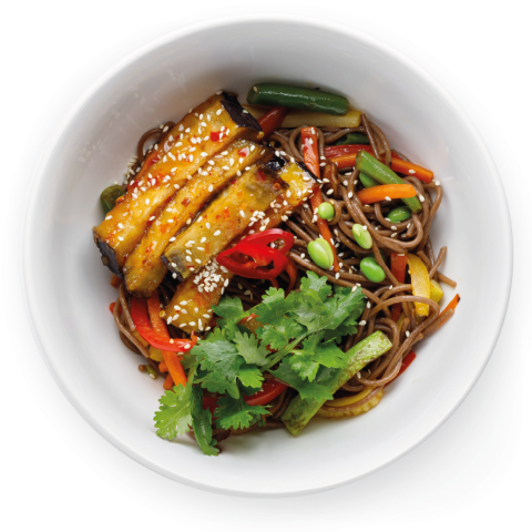 Вок с  баклажанами