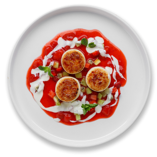 Сырники с клубничным кули