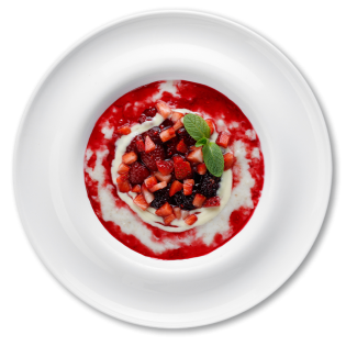 Овсяная каша с ягодами