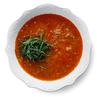 Густой томатный суп с индейкой