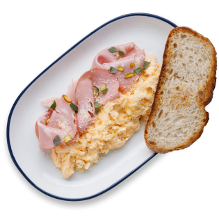 Скрэмбл с мортаделлой