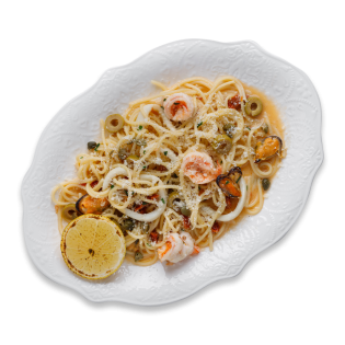 Спагетти с морепродуктами