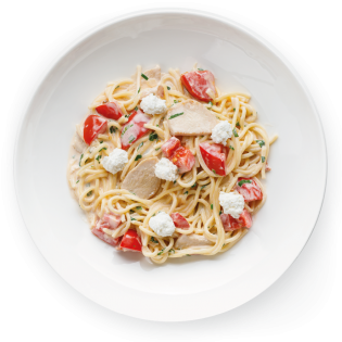 Спагетти с куриным филе